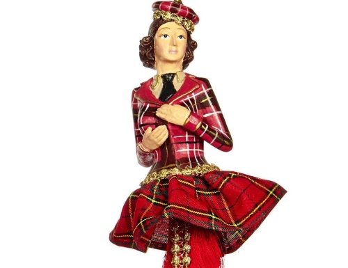 Кукла на елку "Скоттиш леди", полистоун, текстиль, 24.5 см, Goodwill фото 2