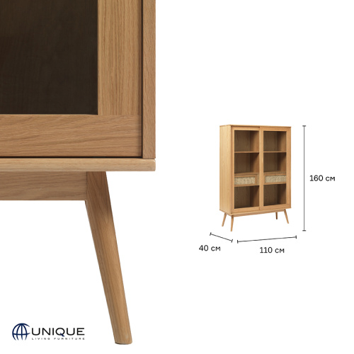 Шкаф книжный unique furniture, barrali, 110х40х160 см фото 4