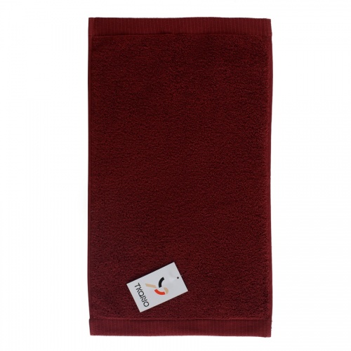 Полотенце для лица бордового цвета essential 30х50 фото 4