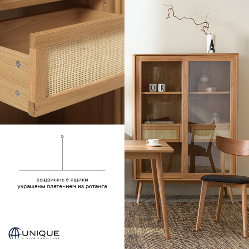 Шкаф книжный unique furniture, barrali, 110х40х160 см фото 3