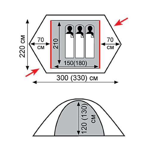 Палатка Tramp Rock 3 (V2) фото 2