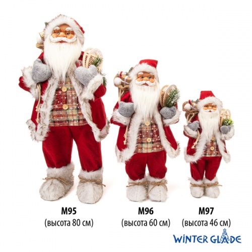 Фигурка Дед Мороз 46 см (красный/серый) фото 8