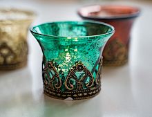 Подсвечник под чайную свечу "Кармелио", стеклянный, 7 см, Goodwill
