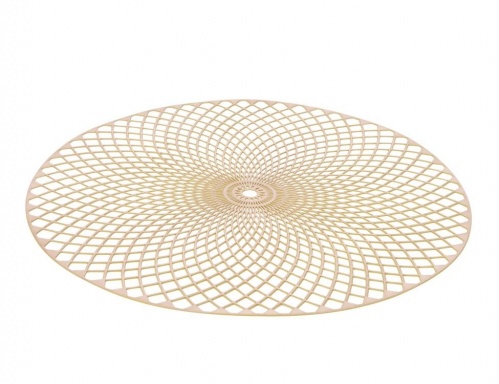Сервировочная салфетка "Ажурный круг", золотая, 38 см, Kaemingk