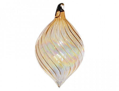 Ёлочное украшение "Перламутровая радуга", стекло, 12 см, SHISHI