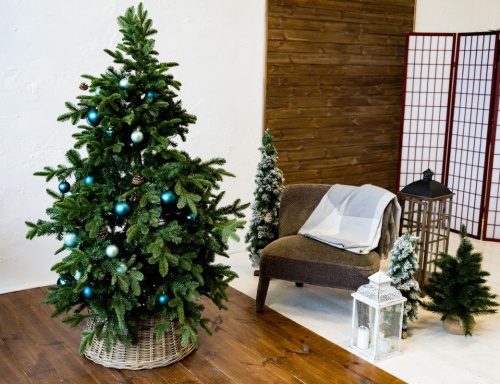 Плетеная корзина для елки Aletore 65*28 см белая, Triumph Tree фото 2