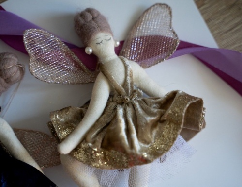 Кукла на ёлку "Фея бархатного танца" (Variation), текстиль, 24 см, Due Esse Christmas фото 2