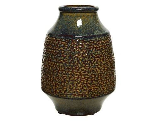 Керамическая ваза СЛЕДЫ НА ПЕСКЕ, ручной работы, фиолетовая, 26 см, Kaemingk