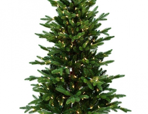 Искусственная ель "Мэриленд" в квадратном кашпо (литая хвоя PE+PVC), зелёная, 250 тёплых белых LED-огней, 152 см, A Perfect Christmas фото 4