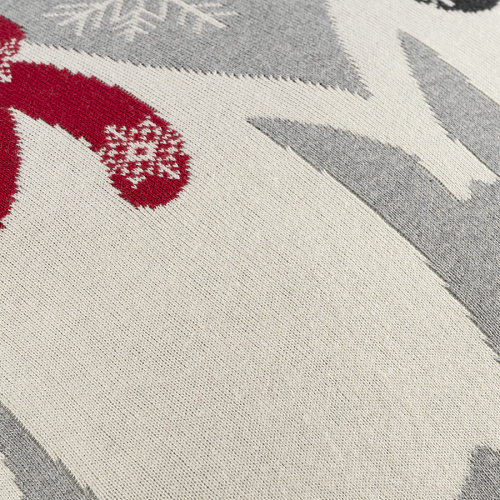 Подушка вязаная с новогодним рисунком festive penguins из коллекции new year essential, 45x45 см фото 6