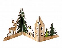 Оконная декорация "Форрэсти - домик в лесу", дерево, 43 см, Boltze