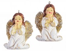 Ёлочная игрушка "Молитва ангелочка", полистоун, 4.5x3.5x6 см, Kaemingk