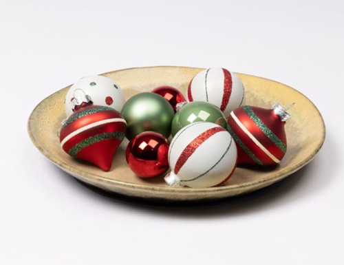 Набор стеклянных шаров Christmas Candy: Wonderful Time, красный, белый и зелёный, 4-6 см, 20 шт., Winter Deco фото 4