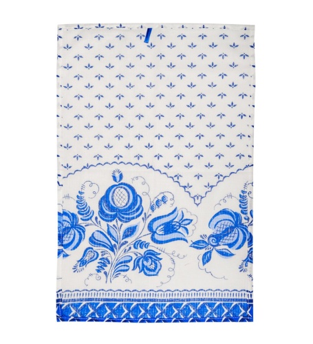 ТК-242 Набор 4 пр. «Фартук, рукавица, прихватка, полотенце» (лен, бело синий) фото 3