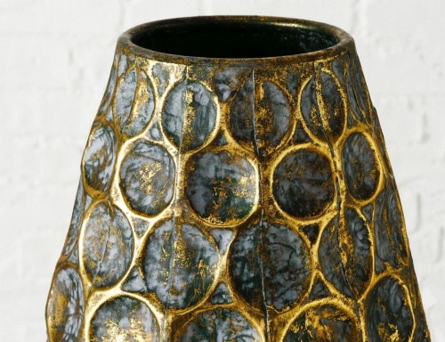 Декоративная ваза "Луэзия", металл, золотой антик, 49 см, Boltze фото 5