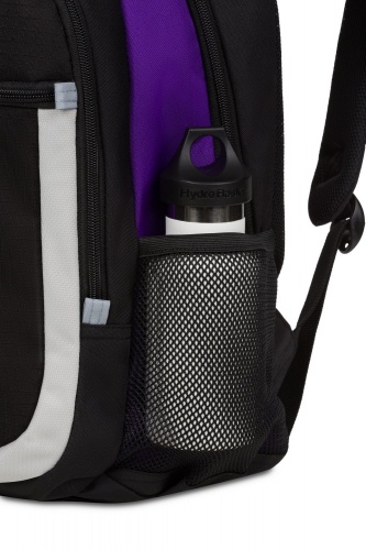 Рюкзак Swissgear, чёрный/фиолетовый/серебристый, 32х15х45 см, 22 л фото 4
