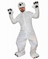 Карнавальный костюм "Белый медведь", размер 50-52, Бока
