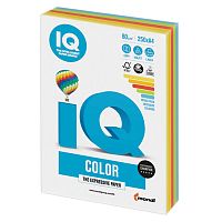 Бумага цветная для принтера IQ Color А4, 80 г/м2, 250 листов, 5 цветов
