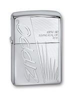 Зажигалка ZIPPO Classic с покрытием High Polish Chrome, латунь/сталь, серебристая, 36x12x56 мм, 250 Zippo Made In US