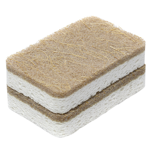Набор губок для посуды из целлюлозы и кокосового волокна eco sponge, 6 шт.