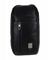 Рюкзак Piquadro Acron, с одним плечевым ремнем, черный, 35x18x9 см