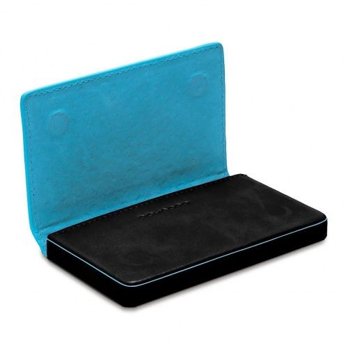 Чехол для кредитных/визитных карт Piquadro Blue Square, цвет черный, 10x6x1,5 см (PP1263B2/N) фото 2