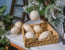 Набор стеклянных шаров и украшений КРЕМ-КРАКЕ, 8-12 см, 12 шт., Winter Deco