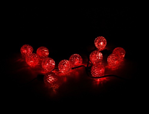 Гирлянда "Хрустальная сказка", 12  RGB LED-огней, 5.5+5 м, черный провод, уличная, Kaemingk фото 4