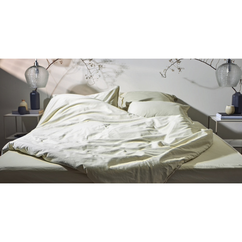 Комплект постельного белья из сатина серо-бежевого цвета с брашинг-эффектом из коллекции essential фото 8