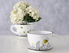 Керамическое кашпо СОЛНЕЧНЫЕ ПЧЁЛКИ, керамика, 22х17 см, Boltze