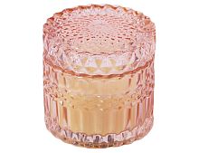 Свеча в стеклянной шкатулке "Кристали", розовая, Koopman International