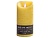 Свеча восковая МЕРЦАЮЩАЯ, жёлтая, тёплый белый LED-огонь колышущийся, 7.5х15 см, батарейки, Peha Magic