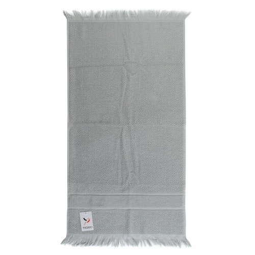 Полотенце для рук декоративное с бахромой серого цвета essential 50х90 фото 3