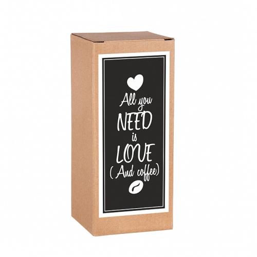 Термокружка "All You Need is Love" в красном цвете, изготовленная из нержавеющей стали, представленная в подарочной упаковке фото 7