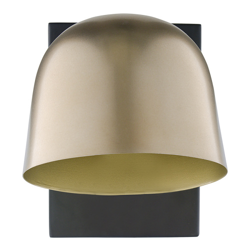 Светильник настенный enkel kopp, D22х22 см, золотистый/черный фото 2