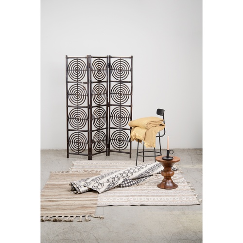 Ковер из хлопка, шерсти и джута с геометрическим орнаментом из коллекции ethnic, 160х230 см фото 4