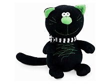 Мягкая игрушка Кот Батон 20 см, черный с зеленым, ORANGE TOYS