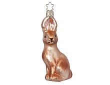 Ёлочная игрушка РОЗОВЫЙ ЗАЯЦ, стекло, 12 см, Inge Glas