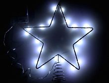 Светодиодная Звезда на елку холодная белая, mini LED лампы, на батарейках (Snowhouse)
