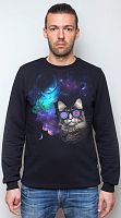 Свитшот легкий мужской"Космический Кот"