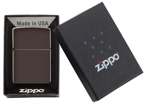 Зажигалка Zippo Classic с покрытием Brown Matte, латунь/сталь, коричневая, матовая фото 5