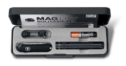 Набор Victorinox нож-брелок + светодиодный фонарь Maglite Solitaire