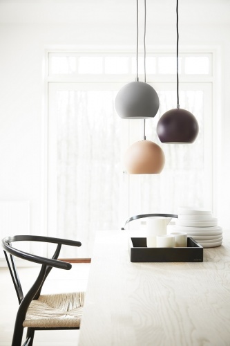 Лампа подвесная ball, светло-серая матовая, светло-серый шнур фото 7