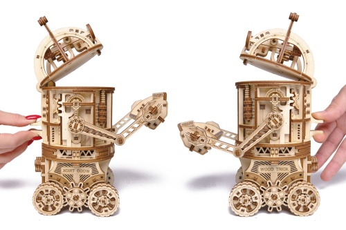 Механическая деревянная сборная модель Wood Trick Космический робот Уборщик фото 3