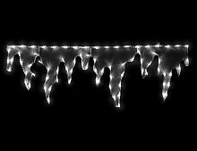 Световая декорация "Сосульки", 78 холодных белых светодиодов, 100х33 см, коннектор, уличная, 220V, SNOWHOUSE