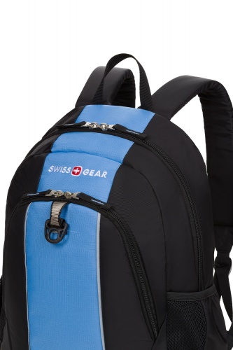 Рюкзак Swissgear, чёрный/голубой, 32х14х45 см, 20 л фото 6