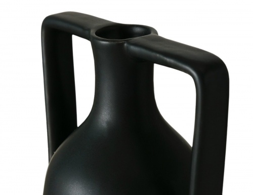 Керамическая ваза амфора "Мелаксия" чёрная, Boltze фото 3