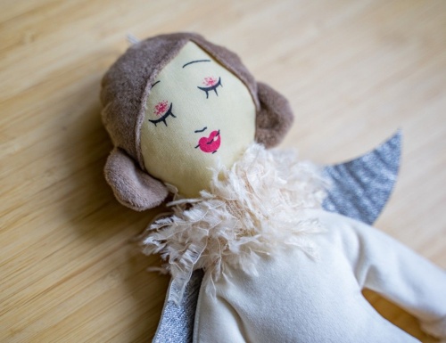 Кукла на ёлку МОДНЫЙ АНГЕЛ с звёздочкой, текстиль, 40 см, Due Esse Christmas фото 6
