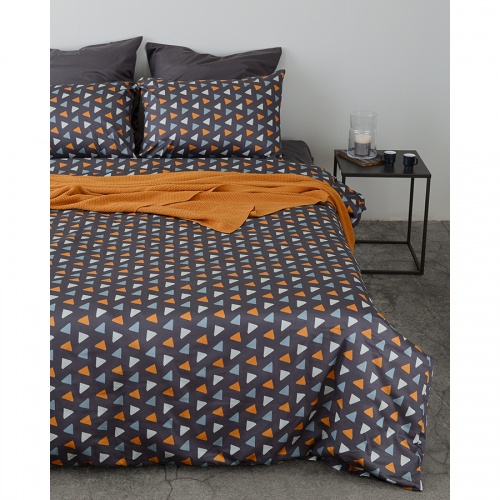 Комплект постельного белья двуспальный из сатина с принтом triangles из коллекции wild фото 2