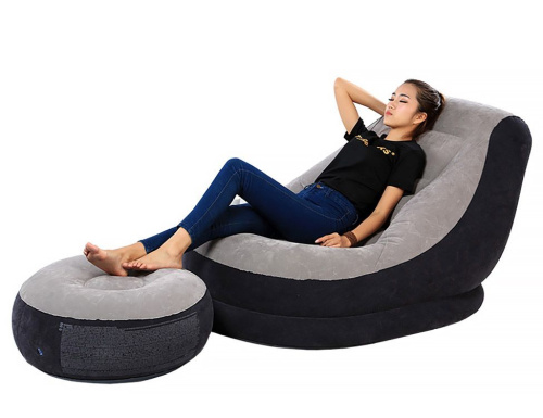 Надувное кресло Intex Ultra Lounge 99х130х76 см с пуфиком 64х28 см, Intex фото 3